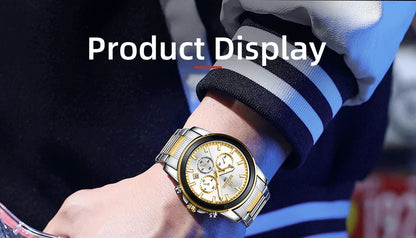 Reward Luxury Three-Eyes Classic Chronograph Quartz Watch Men REWARD Fashion Business Relogio Masculino Elegant