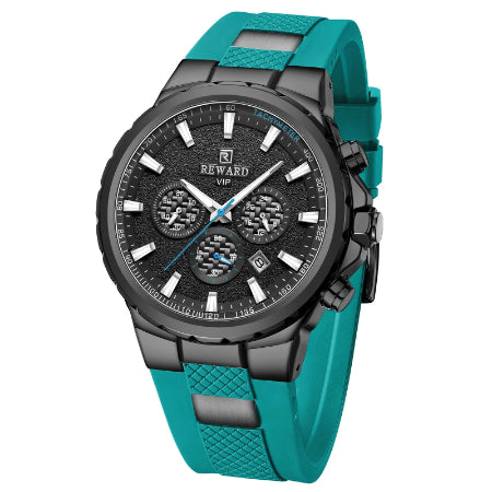 REWARD Watch for Men Casual Sport Quartz Watch Waterproof Three Eyes Fashion Men's Wristwatches