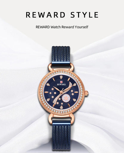 REWARD Luxury Watch Top Quality Women's Watches manufacturing diamond Waterproof Ladies Women Wristwatch Clock reloj RD22004L