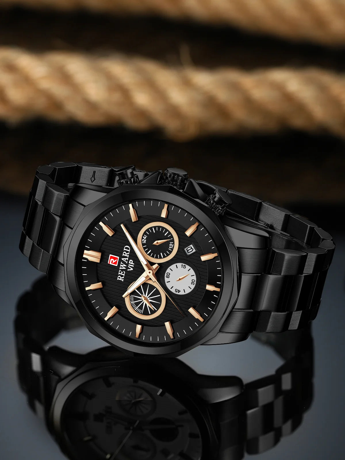 Reward New Arrivals luxury golden men Original Watches China manufacturer casual fashion stainless steel quartz watches montres RD81063M