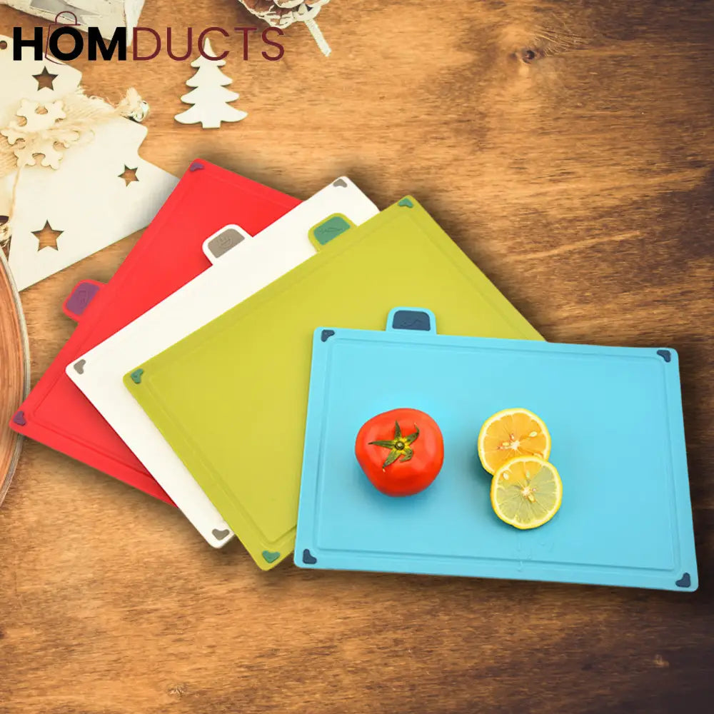 4Pcs Cutting Board With Holder