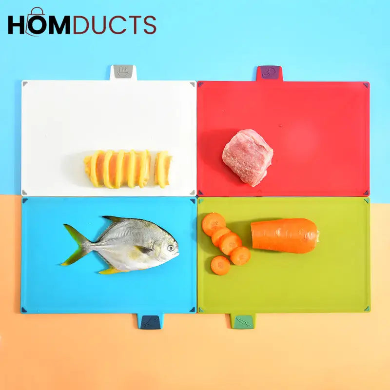 4Pcs Cutting Board With Holder
