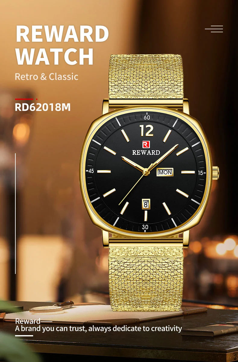 Check out the Reward New Arrivals waterproof simple quartz watches gift set, featuring two simple yet elegant watches made with high-quality alloy materials that are both durable and water-resistant. detail view