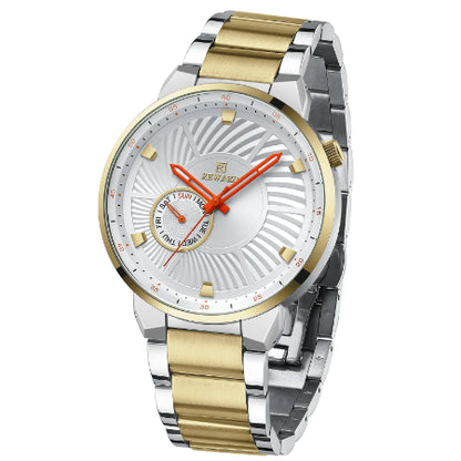 REWARD brand quartz watches for men luxury black color stainless steel quartz watches waterproof wheel custom clocks logo