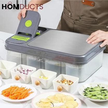 All in one Vegetable Cutter With Cutting Board And Storage Boxes