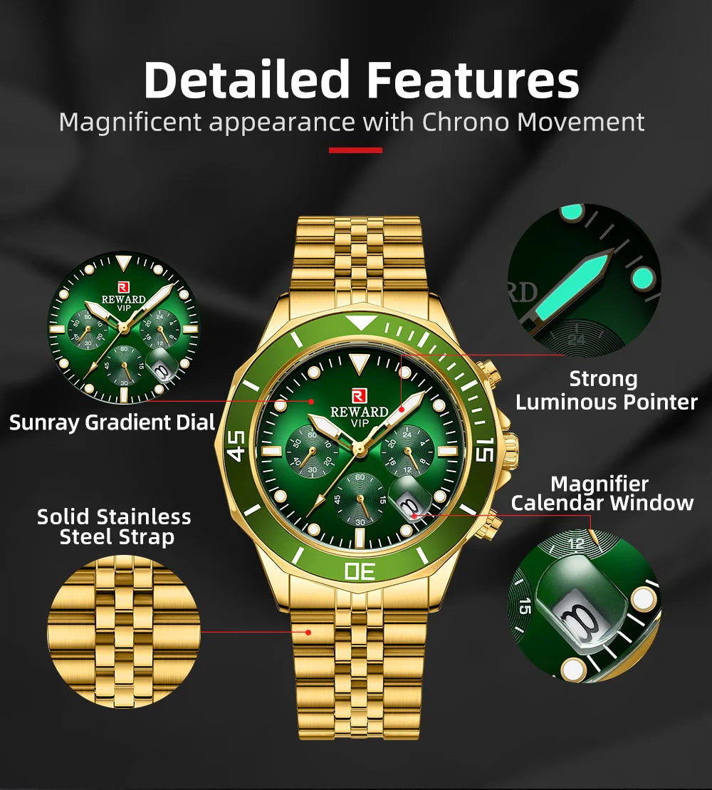 Reward Stainless Steel Watch Relogio Masculino High Quality Fashion Luxury Men Watches Wrist Business Sport Wristwatch