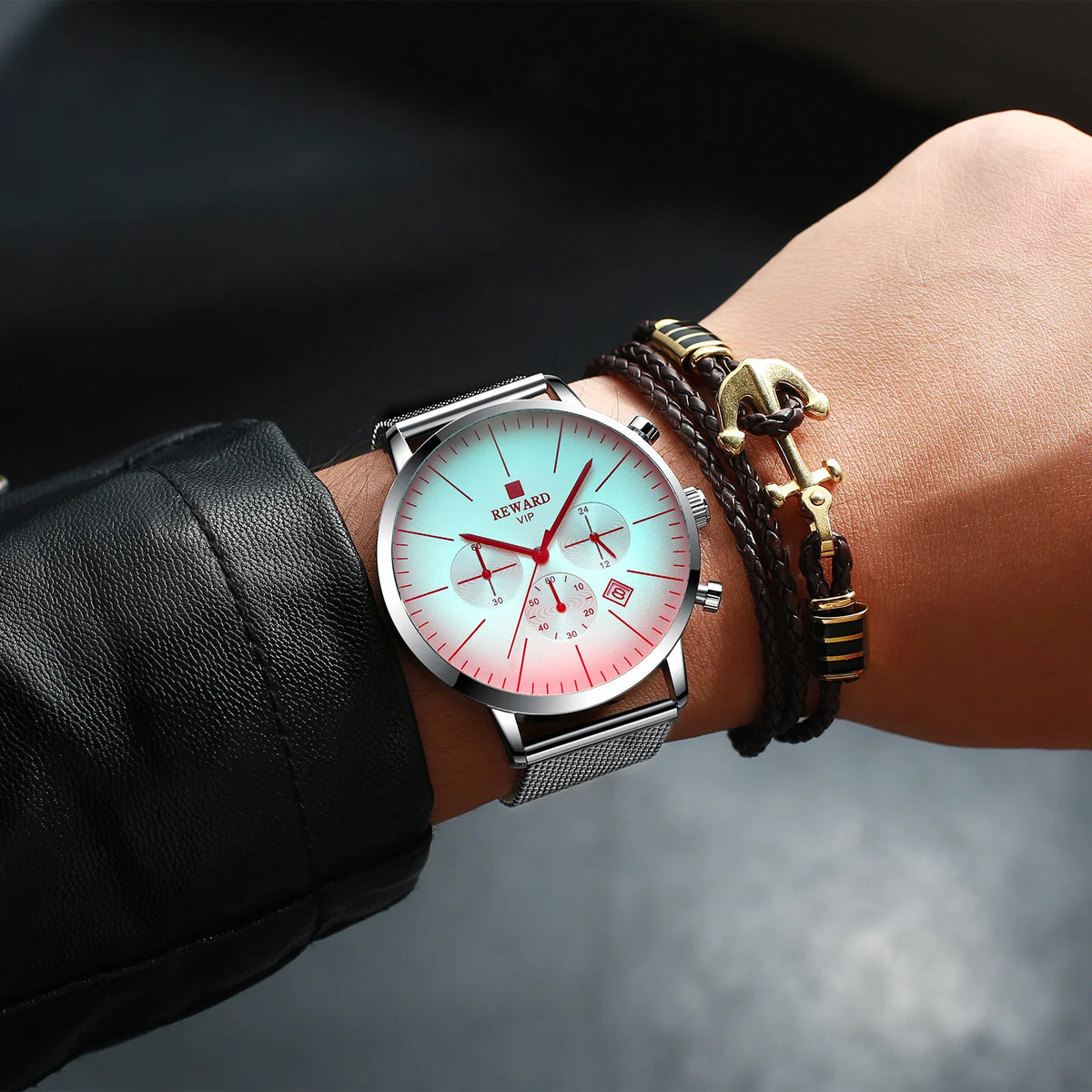 Reward New Arrival stainless steel waterproof luxury blue boys quartz watch Custom logo oem kids hand wristwatch hombre relojes RD82004M