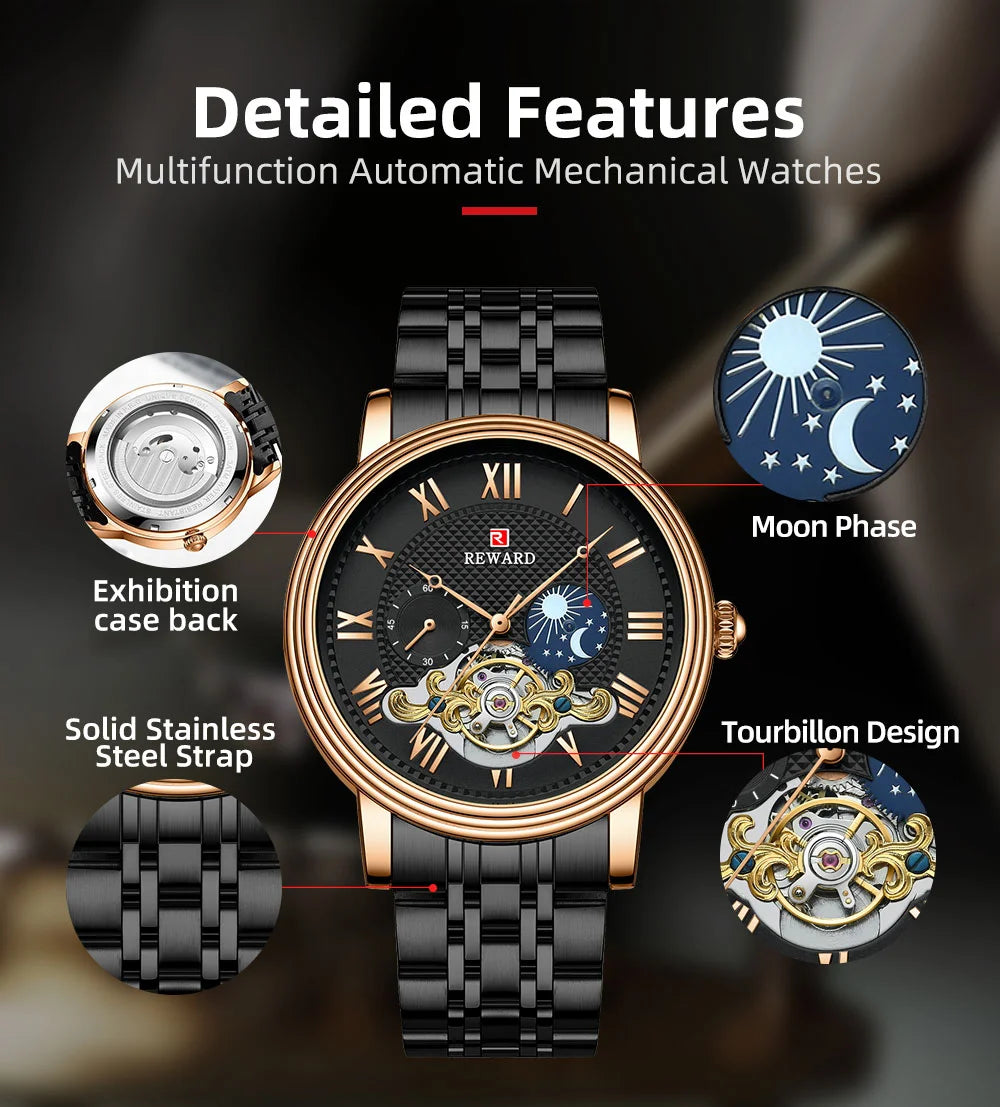 Reward factory watch man luxury automatic 3atm water resistant quartz watches for men 2022 relojes para hombres RD31009M