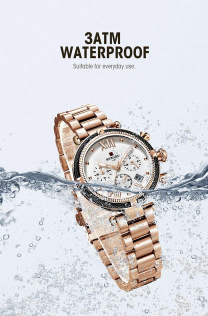 REWARD Hot Brand Luxury Women Watches Fashion Stainless Steel Band Quartz Sport Watch Luminous Ladies Wrist Watch,RD63084L