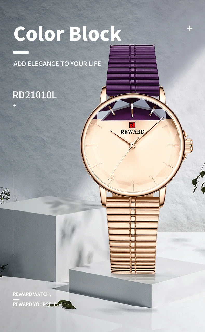 Reward Women Quartz Watch Women Special Design watch Band Female Clock Fashion Casual Wristwatch Ladies RD21010L