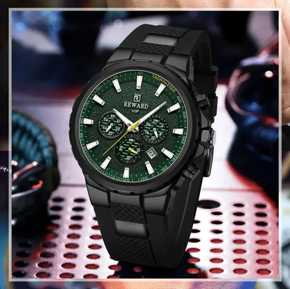 REWARD Watch for Men Casual Sport Quartz Watch Waterproof Three Eyes Fashion Men's Wristwatches