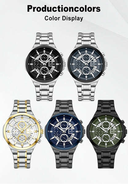 REWARD New Design Quartz Watch High Quality Waterproof Calendar Date Stainless Steel Premium Luxury Mens Wrist Watches Montre