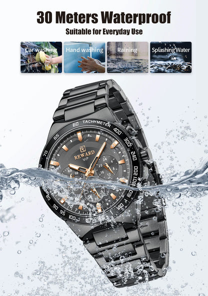 Reward New Design waterproof Casual luxury watch men In Stock fashion mens steel watch wrist chronograph watch RD81967M