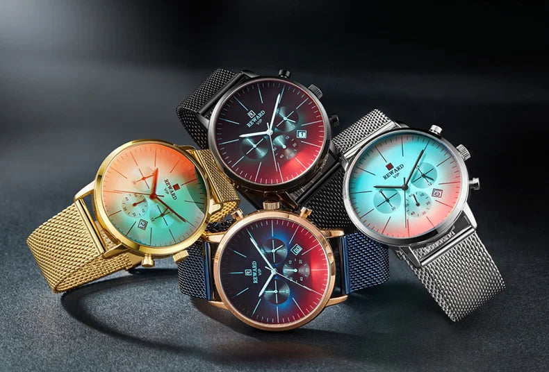 Reward New Arrival stainless steel waterproof luxury blue boys quartz watch Custom logo oem kids hand wristwatch hombre relojes RD82004M