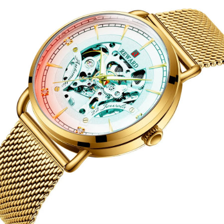 Reward Magic glass quality men stainless steel watches luxury functional automatic oem mechanical watches,RD32002M