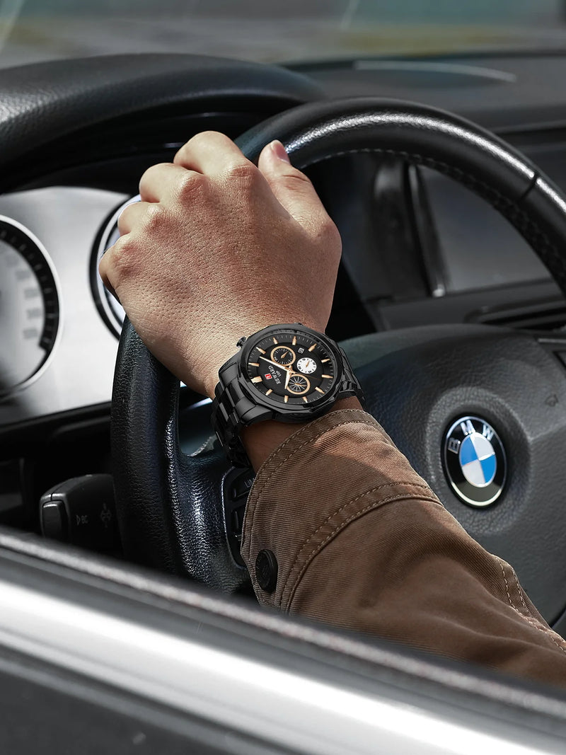 Reward New Arrivals luxury golden men Original Watches China manufacturer casual fashion stainless steel quartz watches montres RD81063M detail view