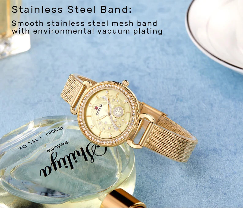 REWARD Luxury Watch Top Quality Women's Watches manufacturing diamond Waterproof Ladies Women Wristwatch Clock reloj RD22004L