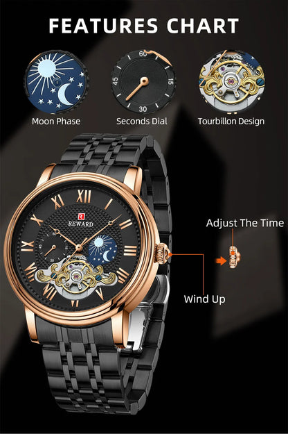 Reward factory watch man luxury automatic 3atm water resistant quartz watches for men 2022 relojes para hombres RD31009M
