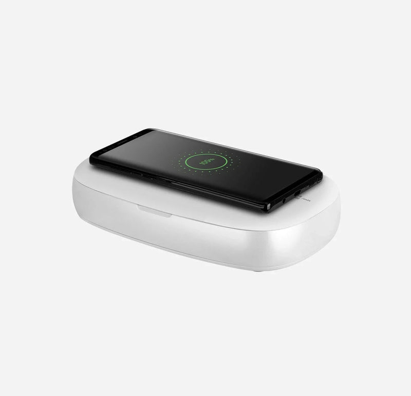 صندوق التعقيم بالأشعة فوق البنفسجية Momax Q.Power UV-Box مع شحن لاسلكي detail view