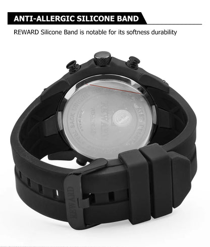 REWARD New digital watches men multi function week date running stopwatch outdoor fashion silicone quartz digital watch