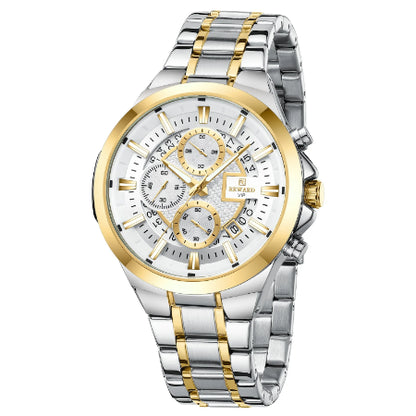 REWARD New Design Quartz Watch High Quality Waterproof Calendar Date Stainless Steel Premium Luxury Mens Wrist Watches Montre