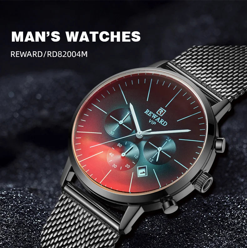 Reward New Arrival stainless steel waterproof luxury blue boys quartz watch Custom logo oem kids hand wristwatch hombre relojes RD82004M