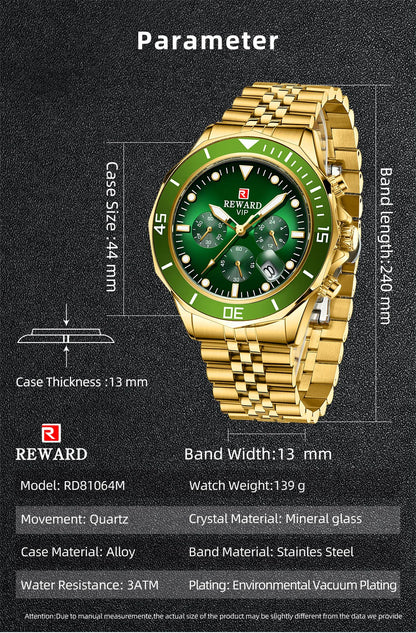 Reward Stainless Steel Watch Relogio Masculino High Quality Fashion Luxury Men Watches Wrist Business Sport Wristwatch