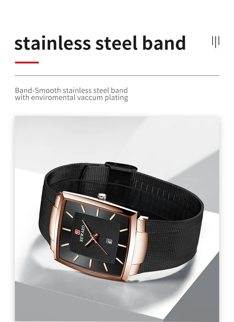 This watch model, RD62009M, is a masterpiece of minimalist design and modern functionality. The striking color combination of black and silver creates a timeless and sophisticated look that can easily match any outfit.