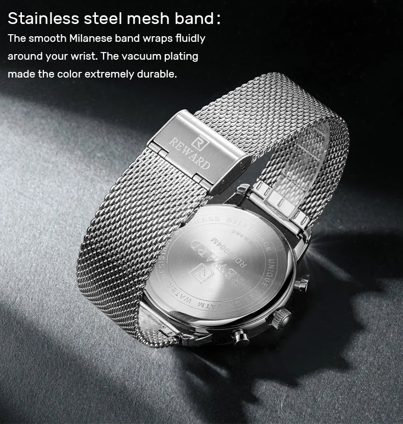 Reward New Arrival stainless steel waterproof luxury blue boys quartz watch Custom logo oem kids hand wristwatch hombre relojes RD82004M